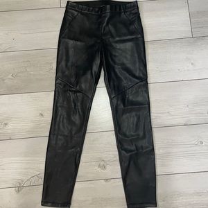 Free People Moto Black Vegan leather leggings